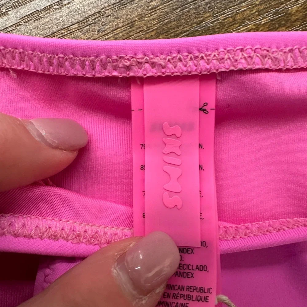 Skims Recycled Swim Dippy Tie Bikini Bottom Taffy Pink SW-TBM-0797 XXS New